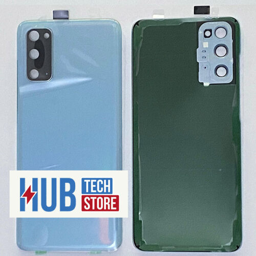 BACK COVER+CAMERA FRAME per SAMSUNG S20 SM-G980 SCOCCA POSTERIORE COPRIBATTERIA - CRYSTAL BLUE