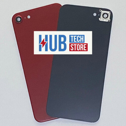 SCOCCA VETRO POSTERIORE per IPHONE 8 BACK COVER COPRI BATTERIA COMPLETA DI VETRINO - ROSSO