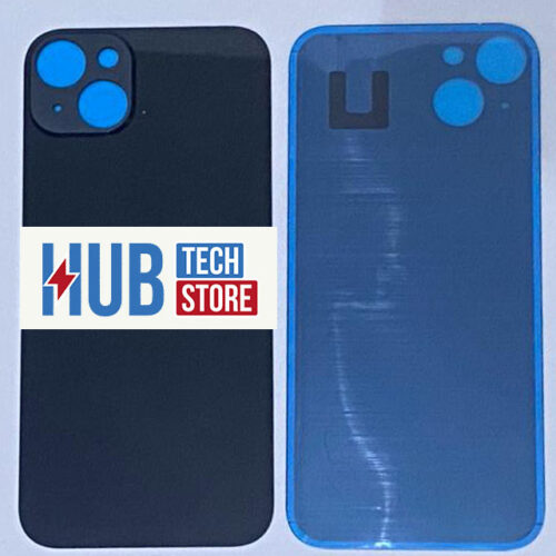 BACK COVER BIG HOLE VETRO per APPLE IPHONE 14 COPRI BATTERIA - NERO